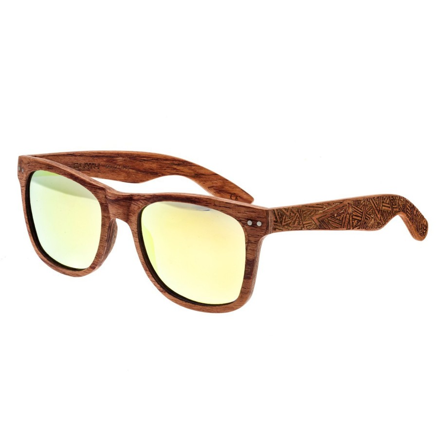 Accessories Penningtons | Earth Wood - Cape Cod Polarized Sunglasses - Red Rosewood/Yellow - Penningtons