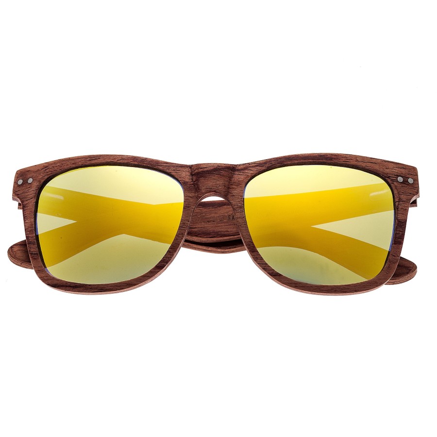 Accessories Penningtons | Earth Wood - Cape Cod Polarized Sunglasses - Red Rosewood/Yellow - Penningtons