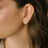 Accessories Penningtons | Goldtone & Aurora Borealis Crystal Clustered Floral Stud Earrings- Callura - Penningtons