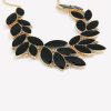 Accessories Penningtons | Short Necklace With Black Leaf Shape