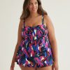 Clothing Penningtons | Tropical Twisted Bandeau Swim Dress