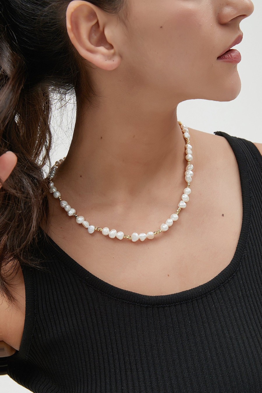 Accessories Penningtons | Classicharms-Mera Baroque Pearl And Diamond Cut Beads Necklace - Penningtons