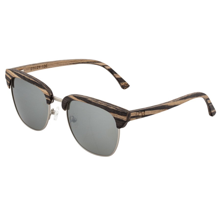 Accessories Penningtons | Earth Wood - Sassel Polarized Sunglasses - Ebony/Silver - Penningtons