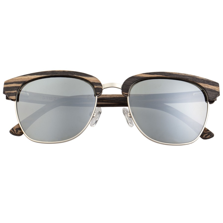 Accessories Penningtons | Earth Wood - Sassel Polarized Sunglasses - Ebony/Silver - Penningtons