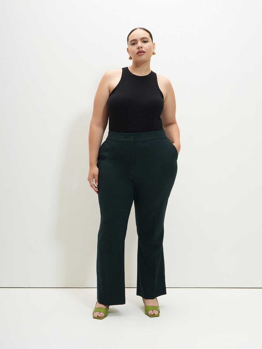 Clothing Penningtons | Green Flared-Leg Pant - Addition Elle