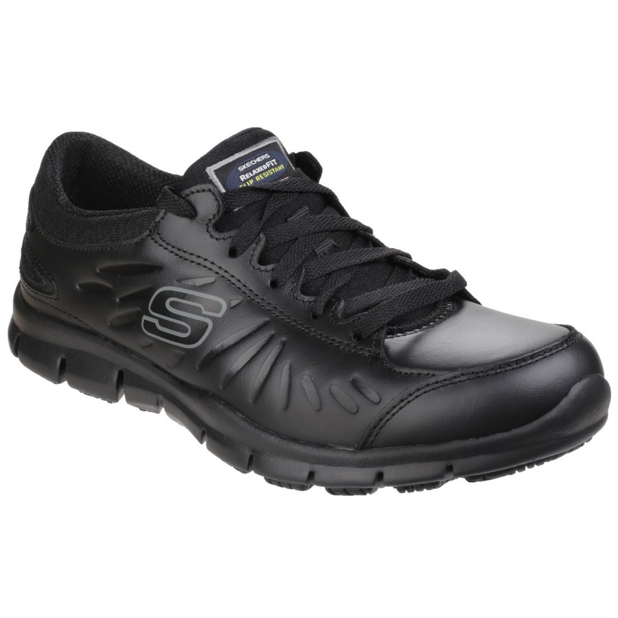 Shoes Penningtons | Skechers - Occupational Womens/Ladies Eldred Slip Resistant Lace Up Work Shoes - Penningtons