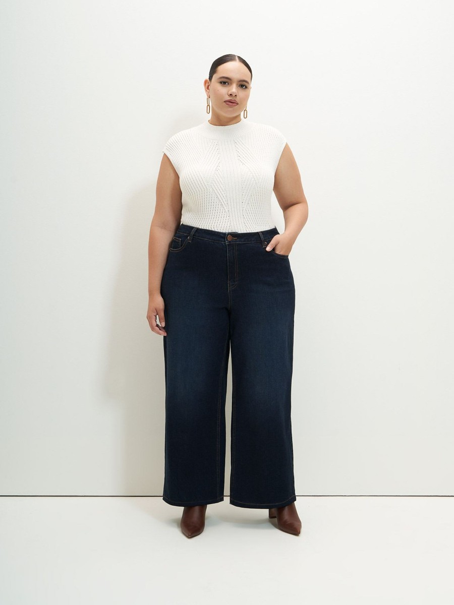 Addition Elle Penningtons Bottoms | Responsible, High-Waisted Ultra Wide-Leg Jeans - Addition Elle