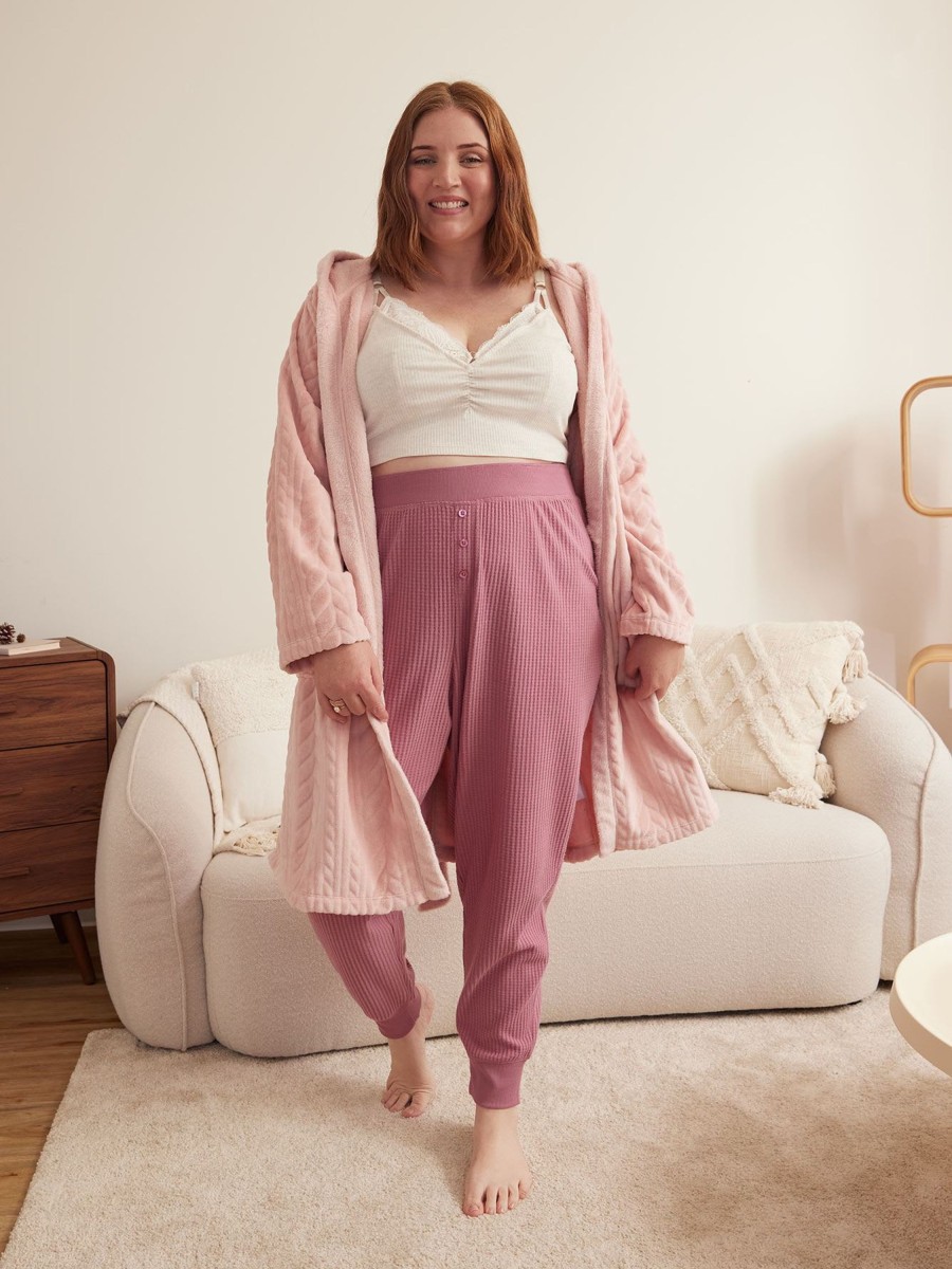 Lingerie Penningtons | Pink Waffle Knit Jogger Pyjama Pant - Ti Voglio