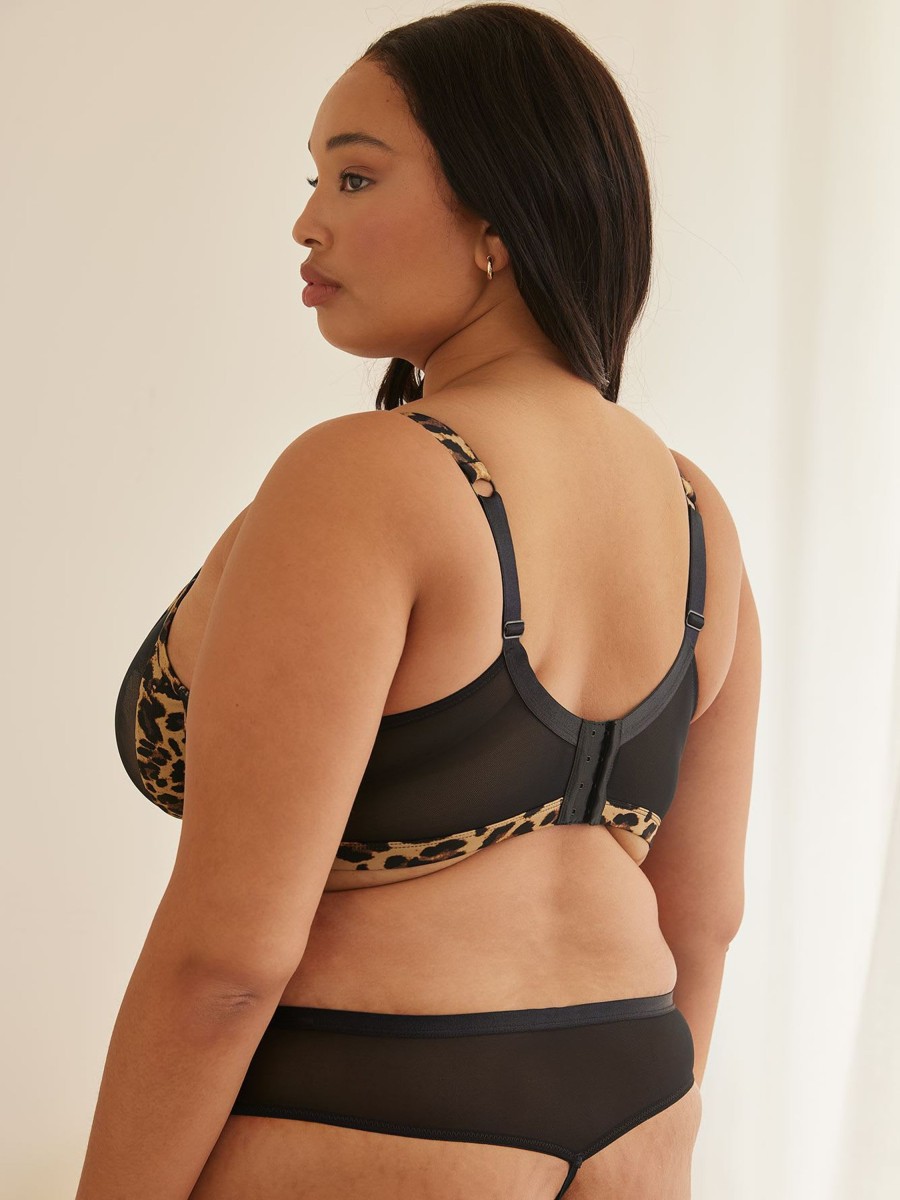 Lingerie Penningtons | Sexy Microfibre Thong With Cheetah Print - D Esse Collection