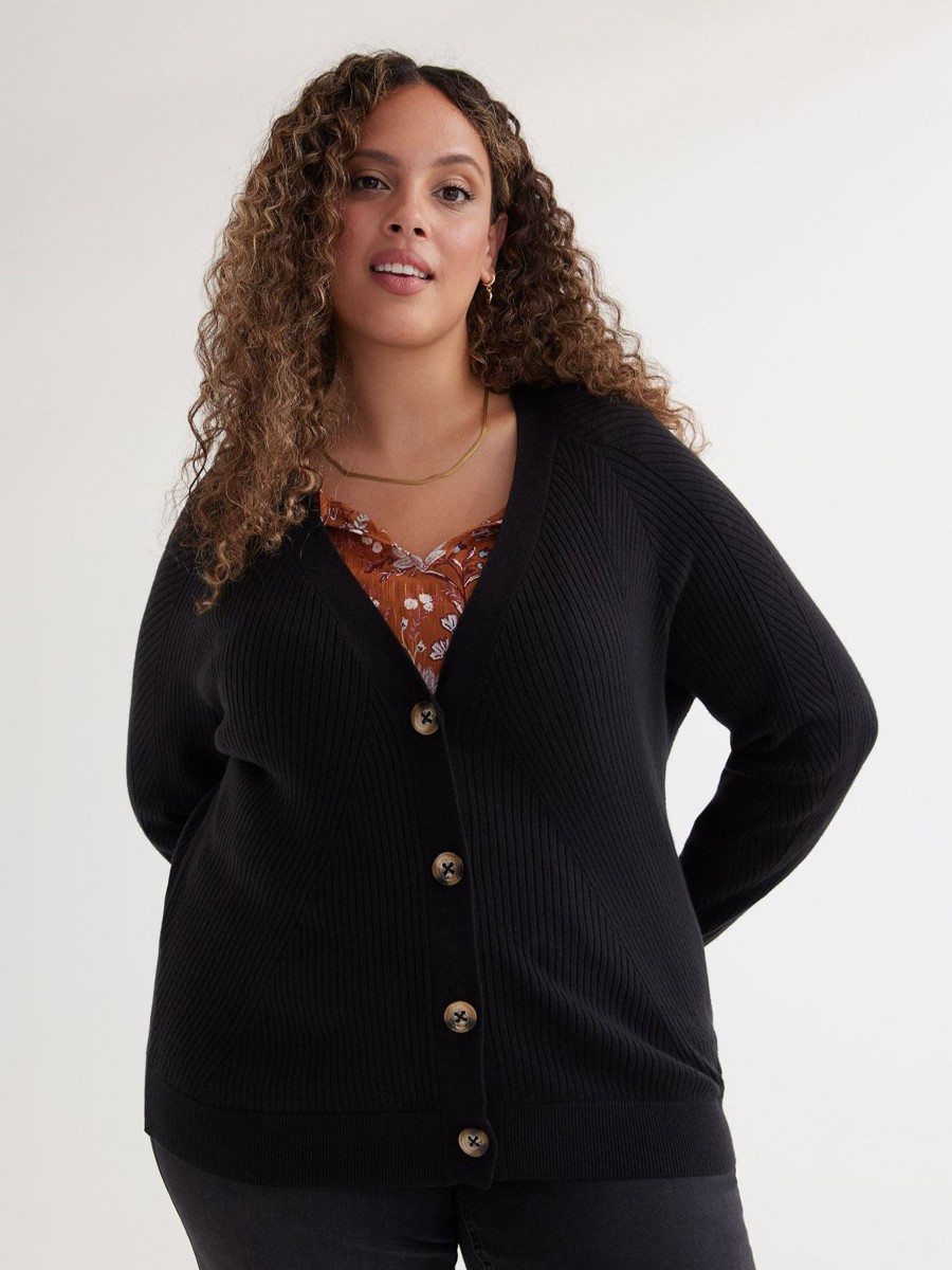 Clothing Penningtons | Buttoned Down Cardigan With Pointelle Stitches