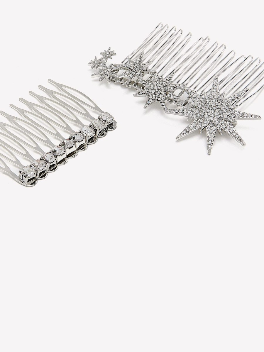 Accessories Penningtons | Hair Comb Pins With Stones, Set Of 2