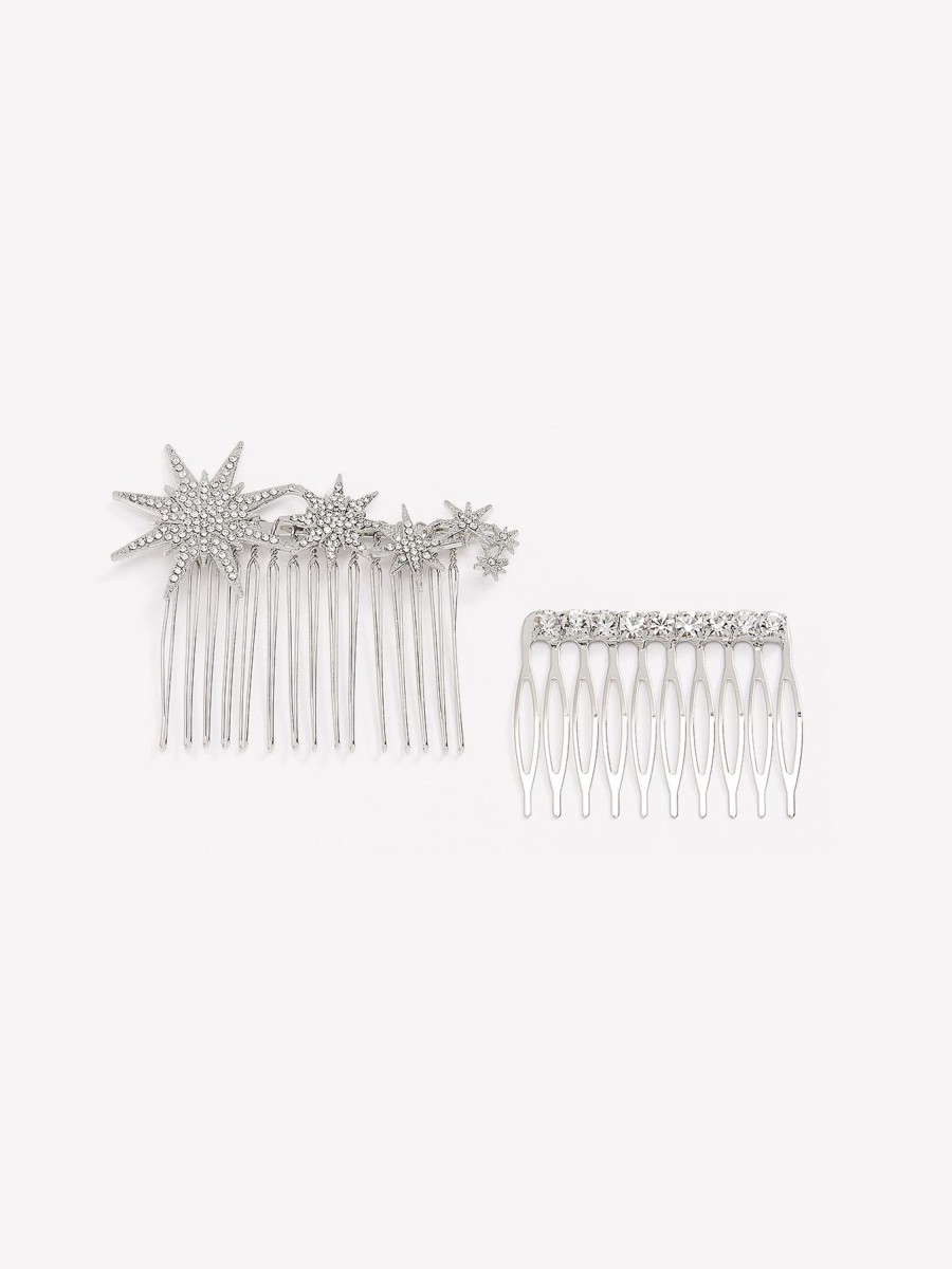 Accessories Penningtons | Hair Comb Pins With Stones, Set Of 2