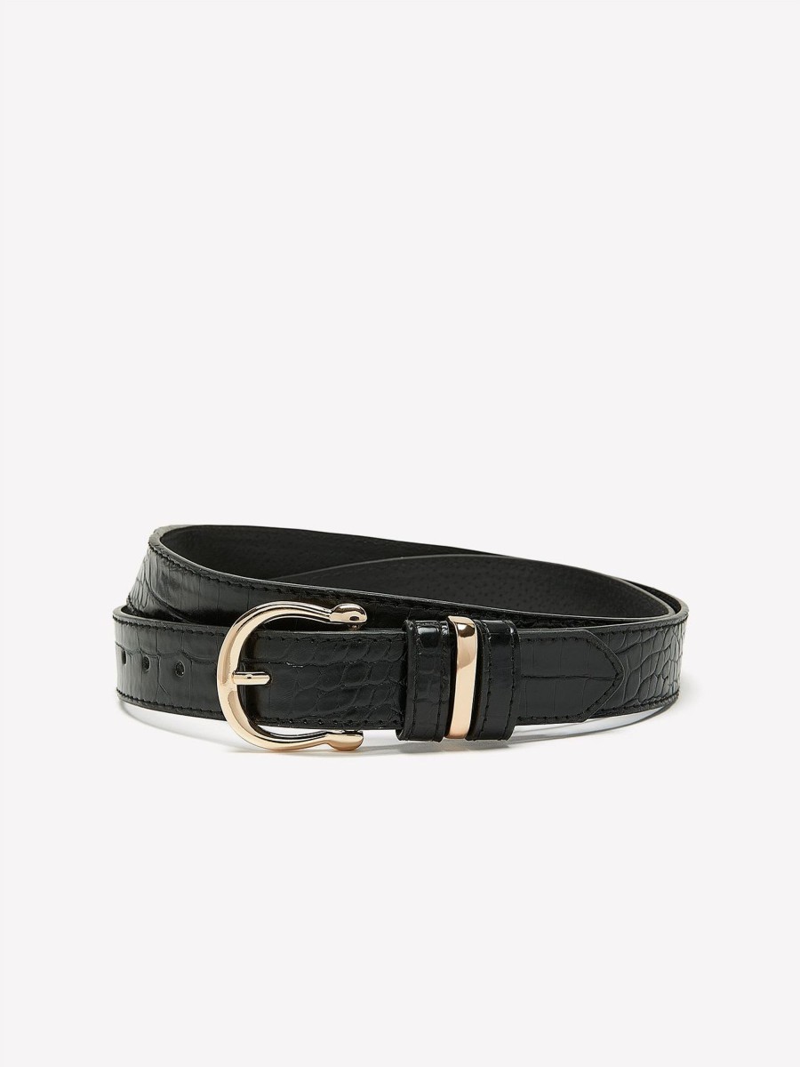 Accessories Penningtons | Slim Croco-Textured Belt