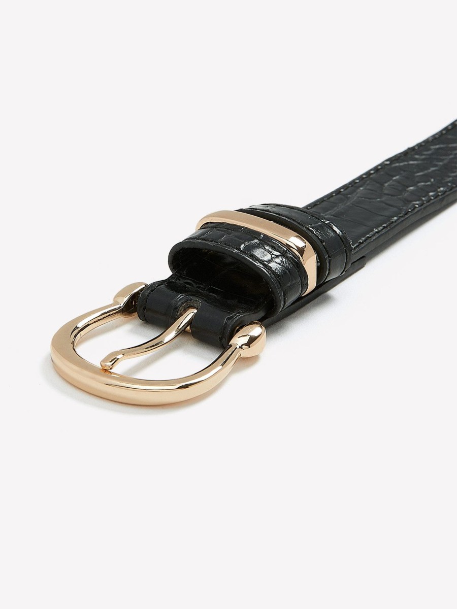 Accessories Penningtons | Slim Croco-Textured Belt