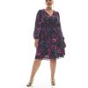 Addition Elle Penningtons Dresses | Floral V-Neck Tiered Dress - Addition Elle