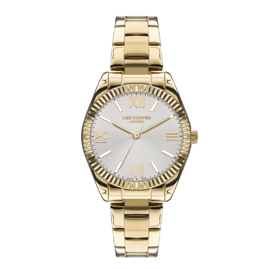 Accessories Penningtons | Lee Cooper-Women'S Silver 32Mm Watch W/White Dial - Penningtons