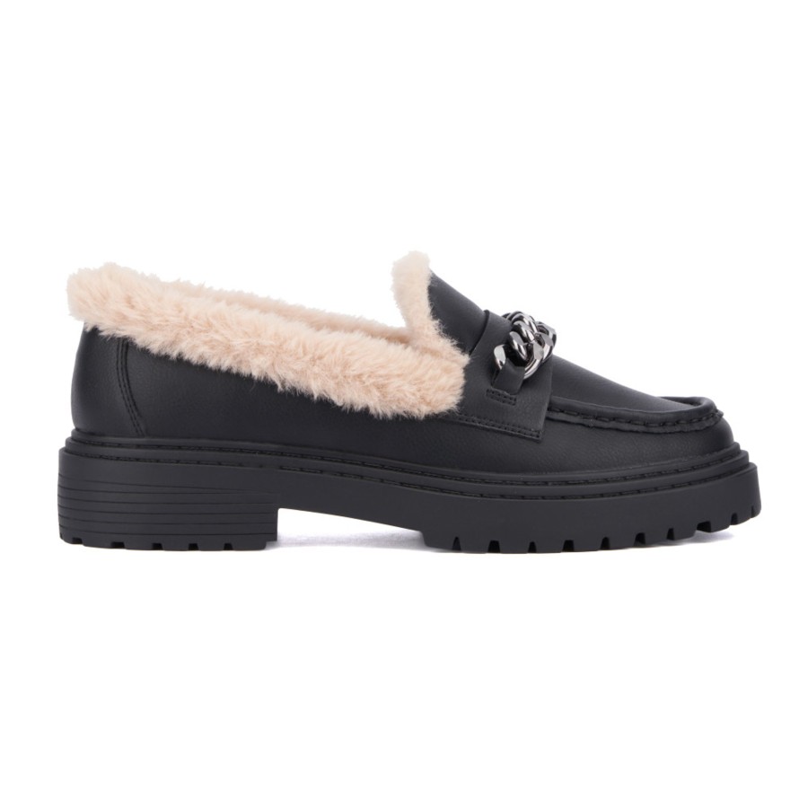 Shoes Penningtons | Women'S Ida Loafer With Faux Fur - Wide Width - Penningtons