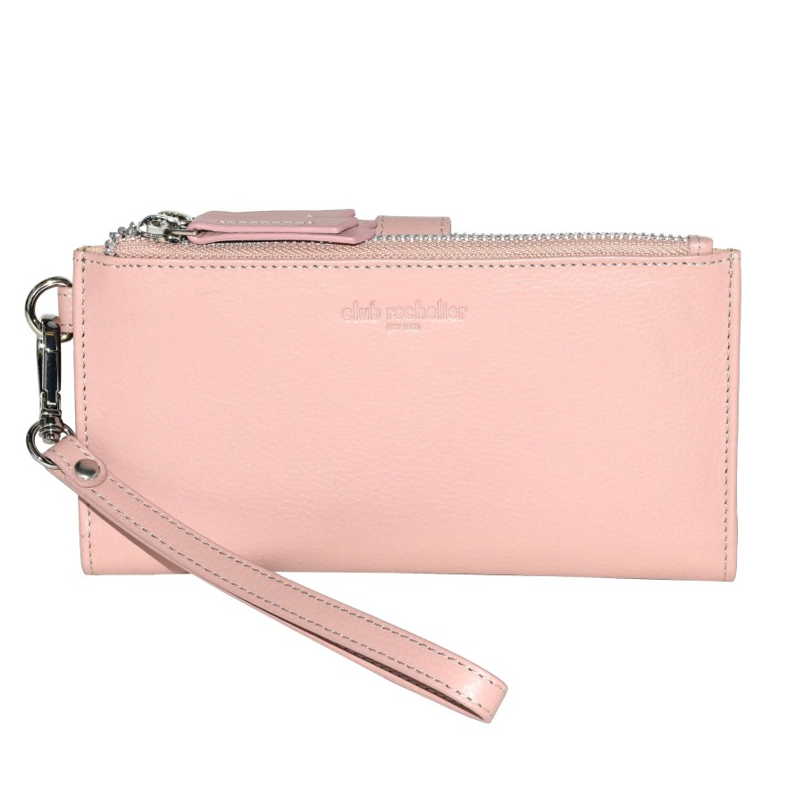 Accessories Penningtons | Club Rochelier Ladies' Leather Double Zip Clutch Wallet - Penningtons