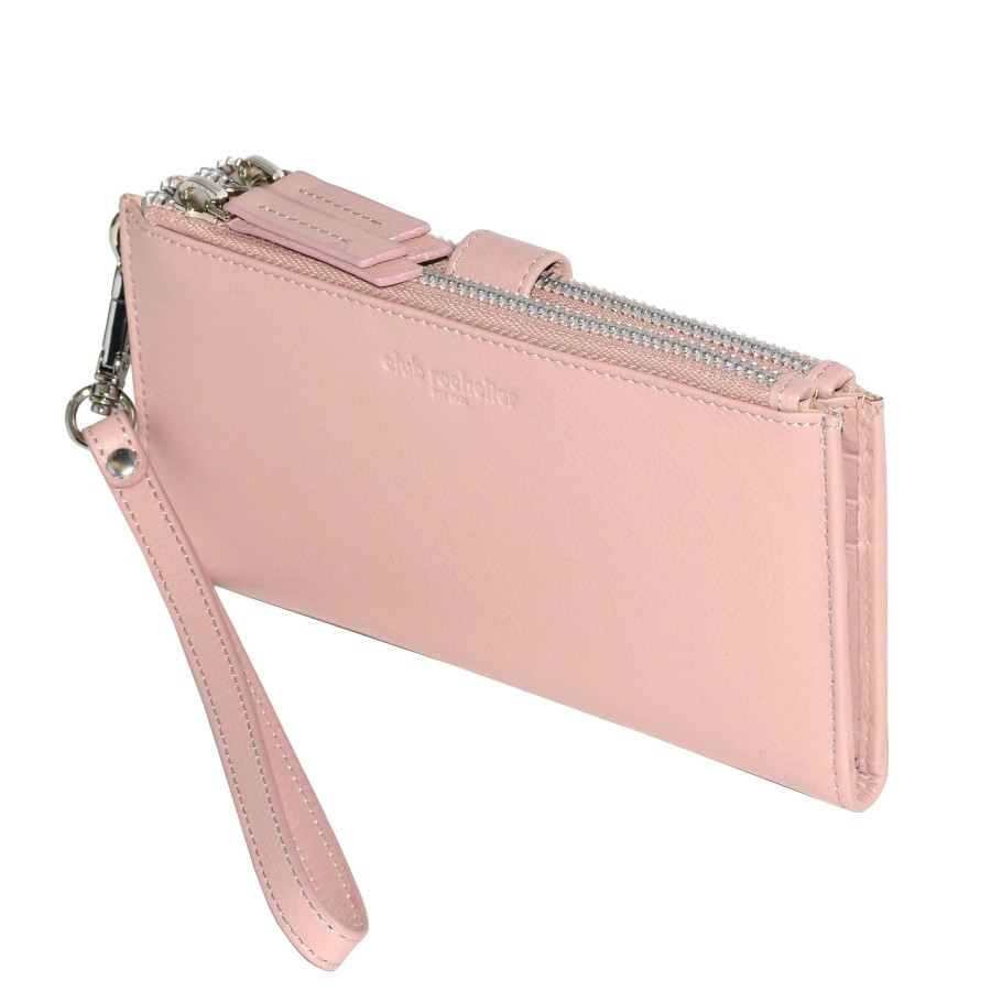 Accessories Penningtons | Club Rochelier Ladies' Leather Double Zip Clutch Wallet - Penningtons