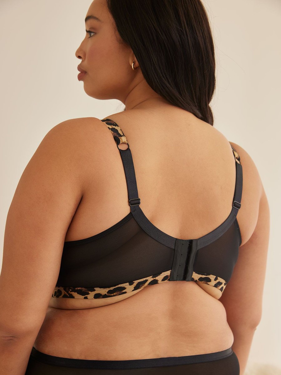 Lingerie Penningtons | Sexy Plunge Unlined Bra With All-Over Cheetah Print - D Esse Collection