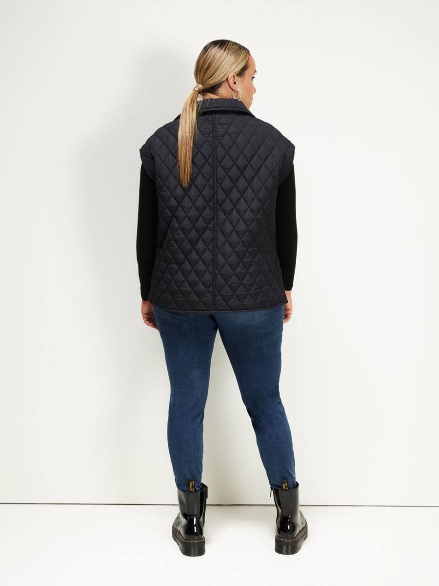 Addition Elle Penningtons Tops | Responsible, Quilted Popover Vest - Addition Elle