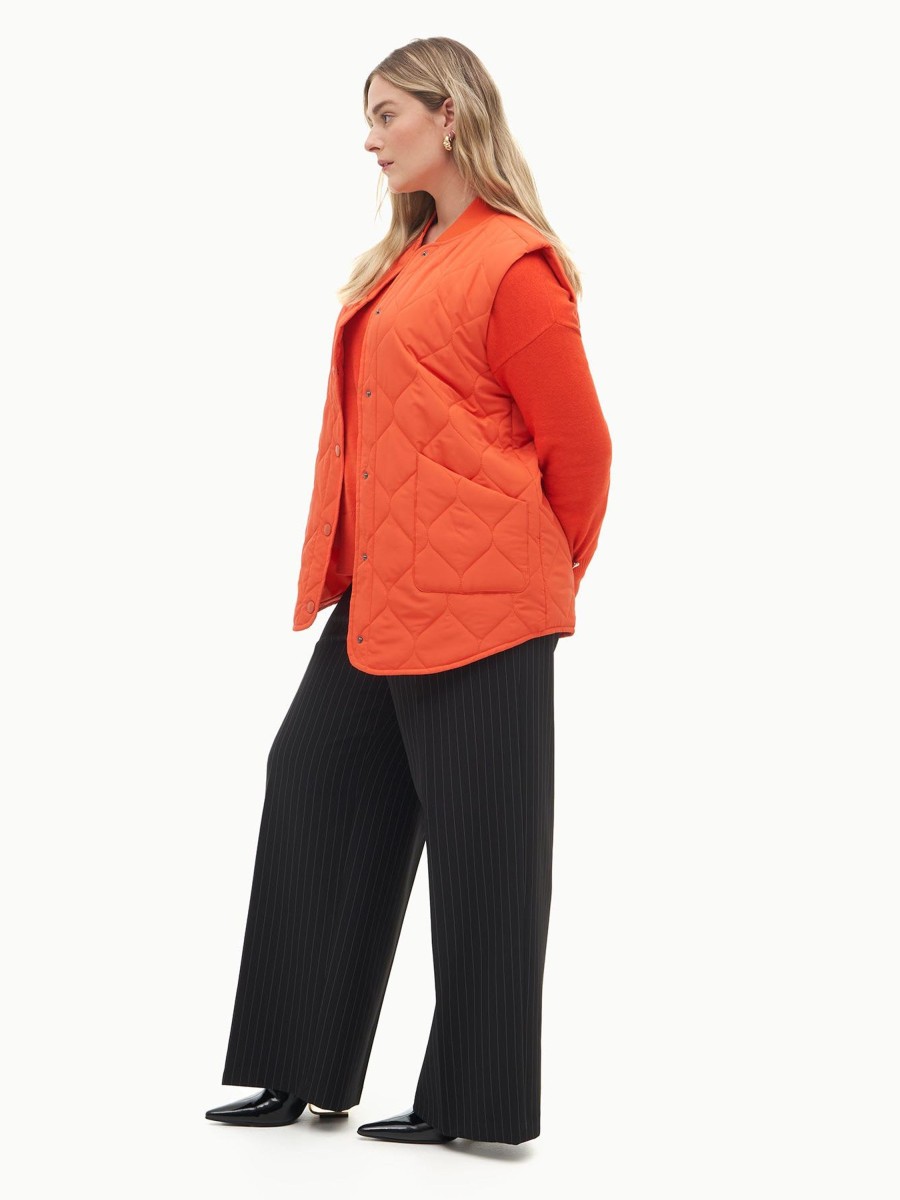 Clothing Penningtons | Responsible, Quilted Vest With Rib Knit At Collar - Addition Elle