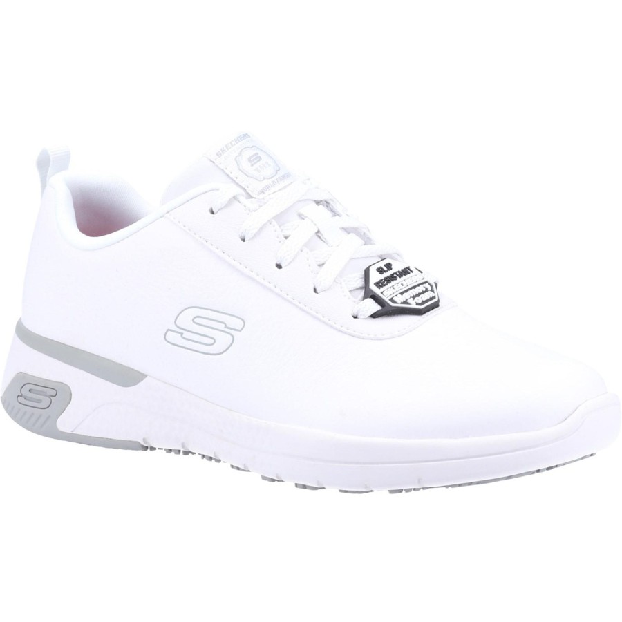 Shoes Penningtons | Skechers - Womens/Ladies Marsing Gmina Slip Resistant Leather Sneakers - Penningtons