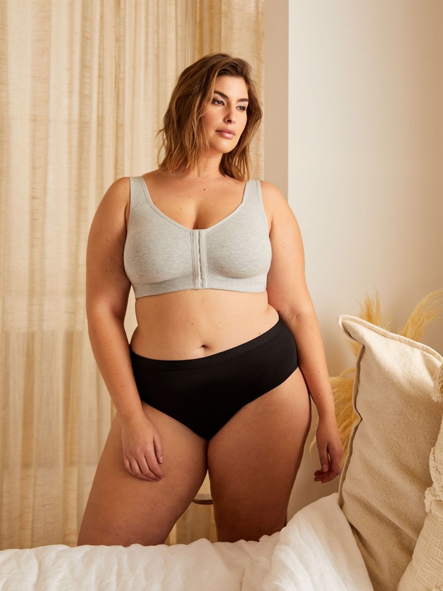 Lingerie Penningtons | Front Closure Wireless Heather Cotton Bra - Tivoglio