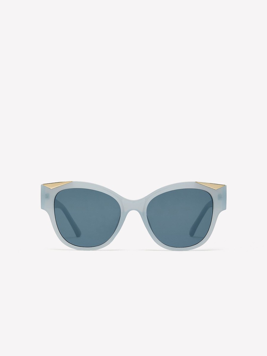 Clothing Penningtons | Round Light Blue Smoked Sunglasses