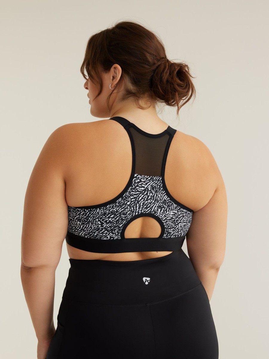 Clothing Penningtons | Wireless Medium Support Sports Bra, Zebra Print - Active Zone