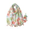 Accessories Penningtons | Pastel Floral Summer Scarf With Tassels - Don'T Ask - Penningtons