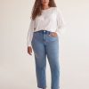 Clothing Penningtons | Responsible, Curvy-Fit Straight-Leg Jean With Studded Side Seam - D/C Jeans