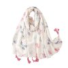 Accessories Penningtons | Light Pink Blue Leaf Scarf - Don'T Ask - Penningtons