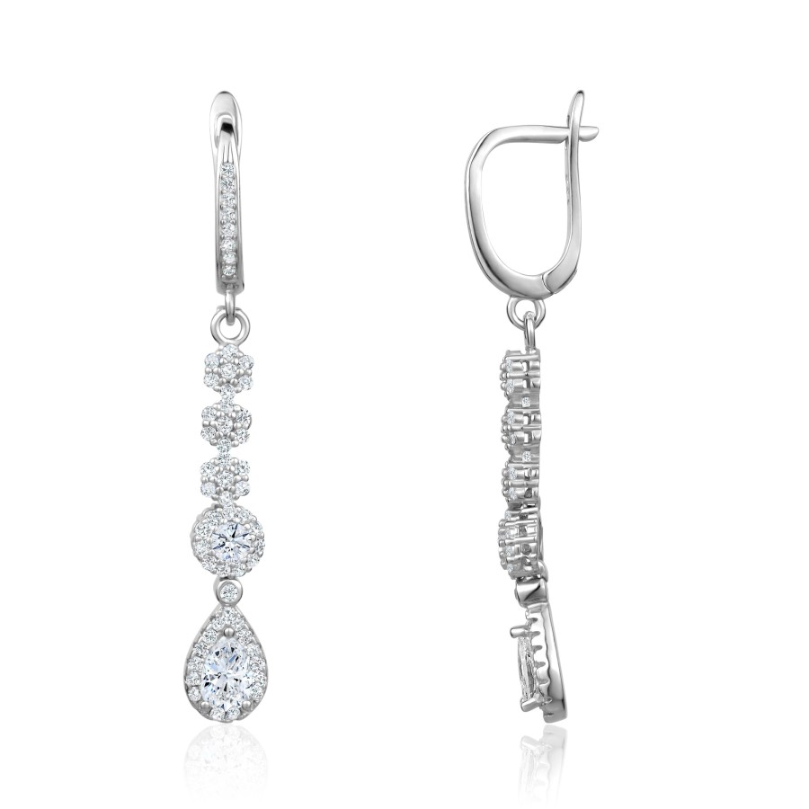 Accessories Penningtons | Club Rochelier 3A Cubic Zirconia Geometric Minimalist Earrings - Penningtons