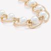 Accessories Penningtons | Short Chunky Golden Link Necklace With Pearls