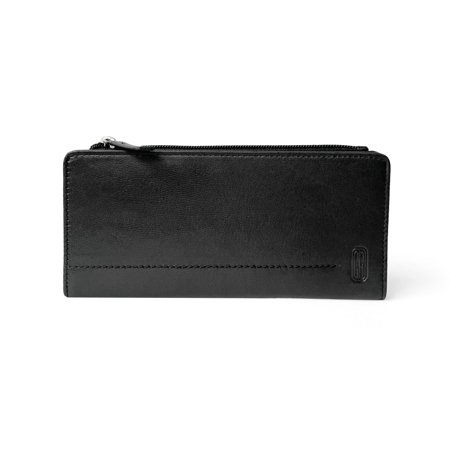 Accessories Penningtons | Club Rochelier Ladies' Slim Clutch Wallet With Top Zipper - Penningtons