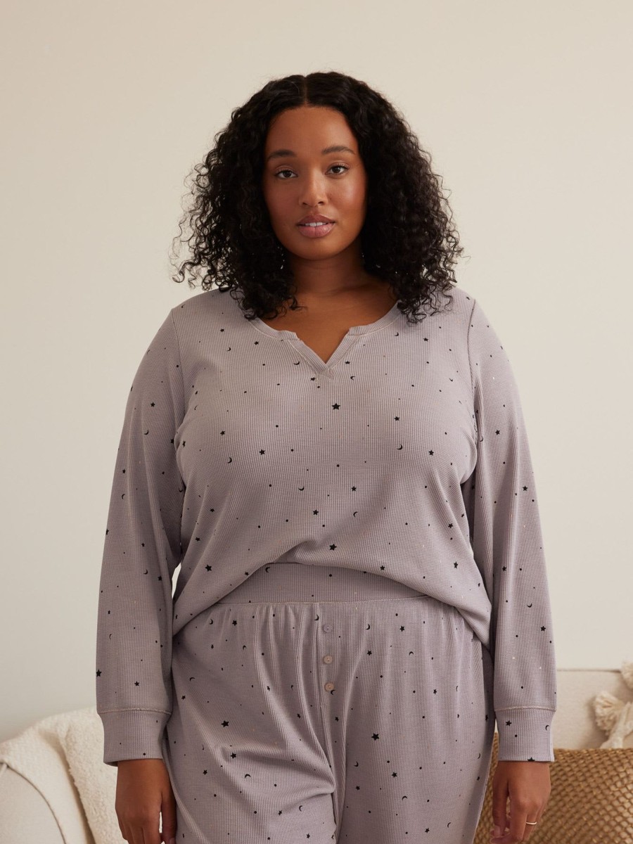 Lingerie Penningtons | Moon & Star Thermal Knit Pyjama Top - Ti Voglio