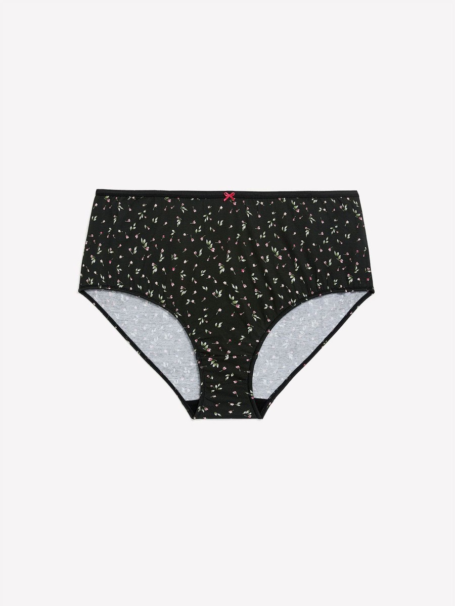 Lingerie Penningtons | Cotton Brief With Rosebud Print And Bow - Ti Voglio