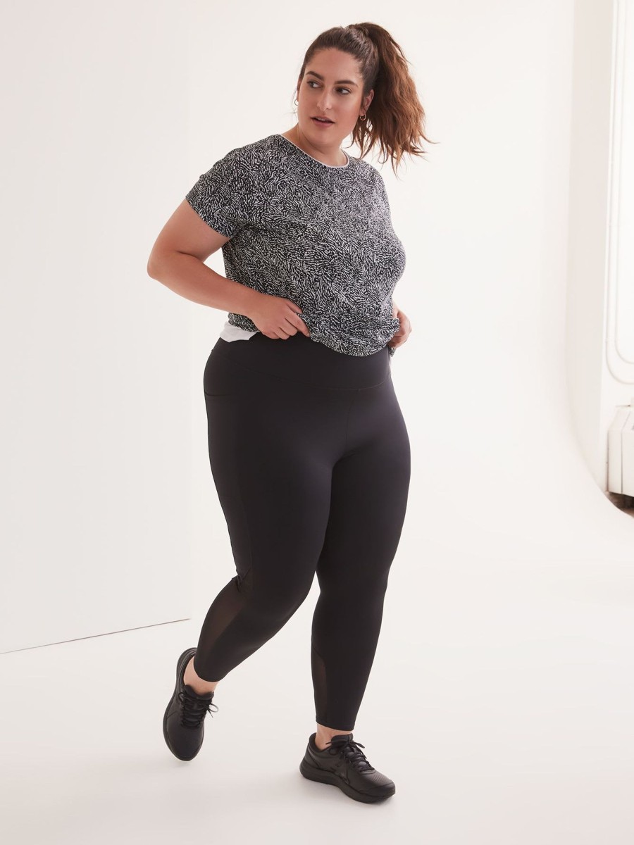 Clothing Penningtons | Responsible, High-Waisted Legging With Side Pockets And Mesh Inserts - Active Zone