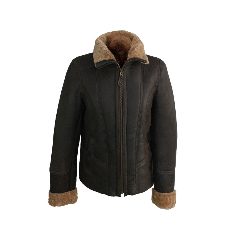 Clothing Penningtons | Eastern Counties Leather - Womens/Ladies Orlando Aviator Sheepskin Coat - Penningtons