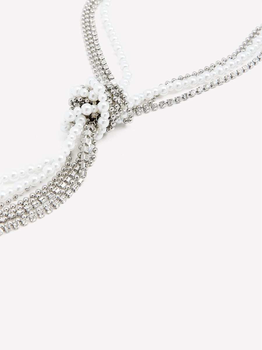 Accessories Penningtons | Long Knotted Necklace With Pearls