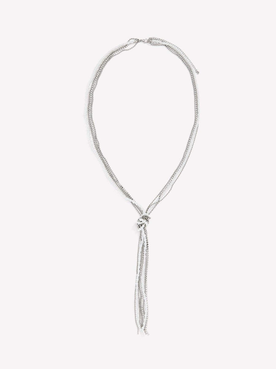 Accessories Penningtons | Long Knotted Necklace With Pearls