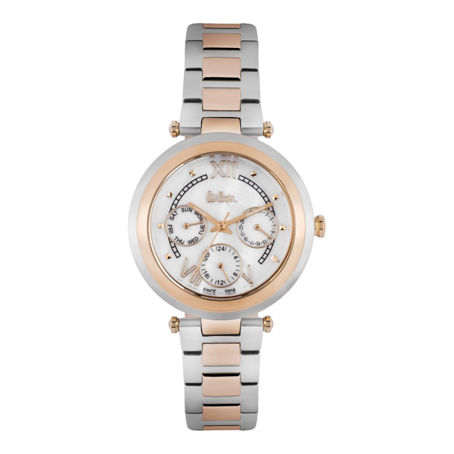 Accessories Penningtons | Lee Cooper-Women'S Silver 36.5Mm Watch W/White Dial - Penningtons