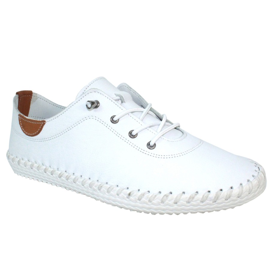 Shoes Penningtons | Lunar - Womens/Ladies St Ives Leather Sneakers - Penningtons