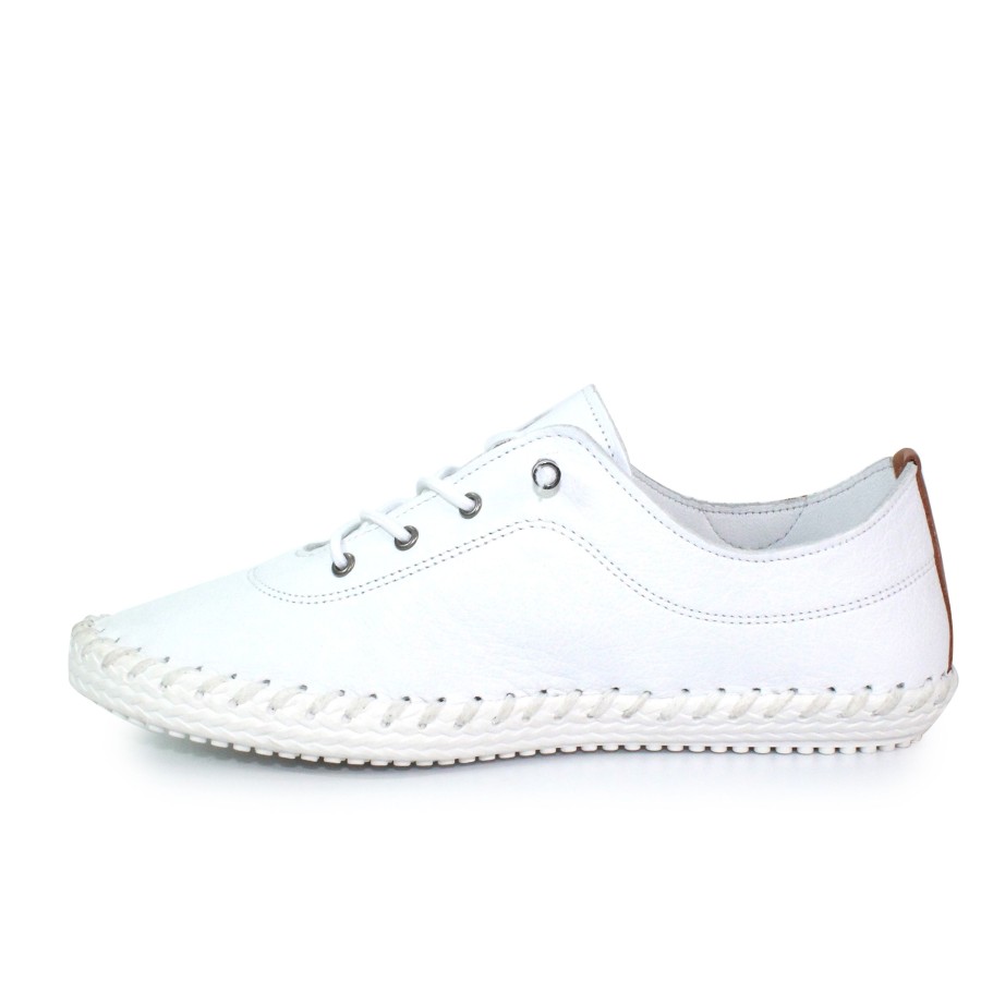 Shoes Penningtons | Lunar - Womens/Ladies St Ives Leather Sneakers - Penningtons