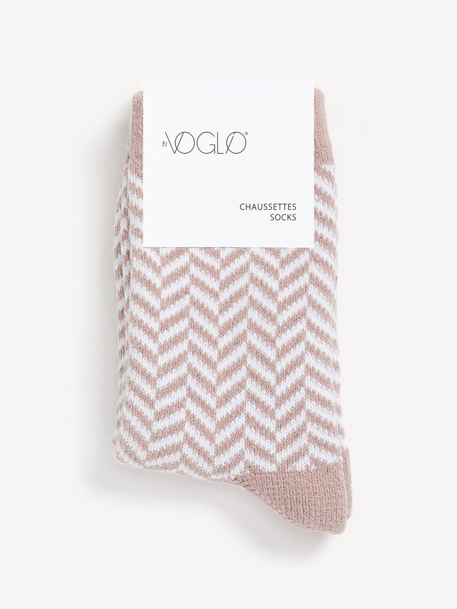 Accessories Penningtons | Crew Socks With Chevron Pattern - Ti Voglio