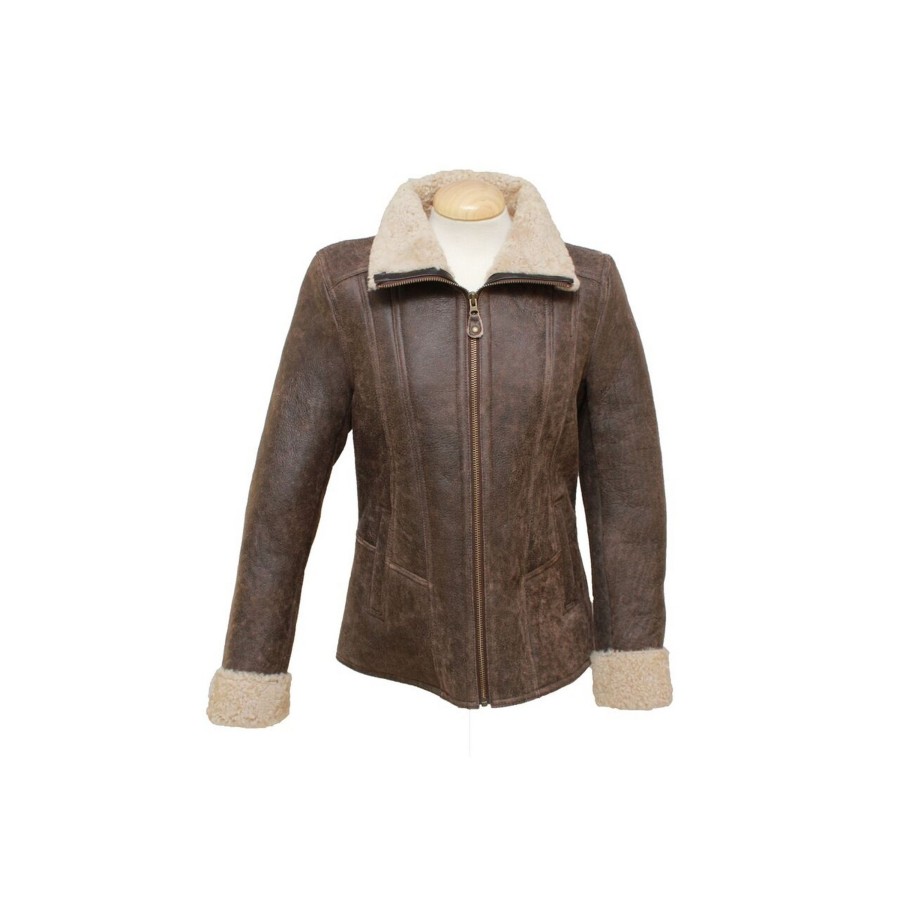 Clothing Penningtons | Eastern Counties Leather - Womens/Ladies Krissy Aviator Sheepskin Coat - Penningtons