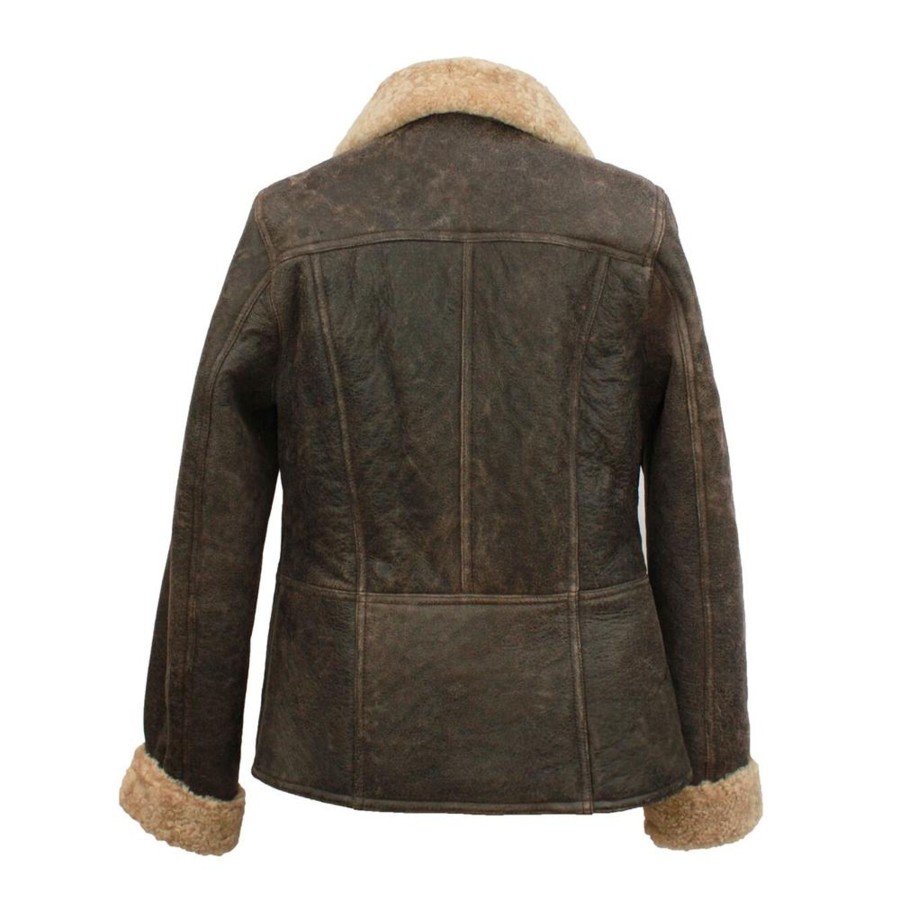 Clothing Penningtons | Eastern Counties Leather - Womens/Ladies Krissy Aviator Sheepskin Coat - Penningtons