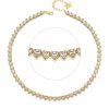 Accessories Penningtons | Classicharms-Gold Sparkling Heart Shaped Zirconia Tennis Necklace - Penningtons