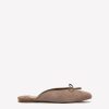 Shoes Penningtons | Extra-Wide Width, Leather Ballerina Mule With Bow